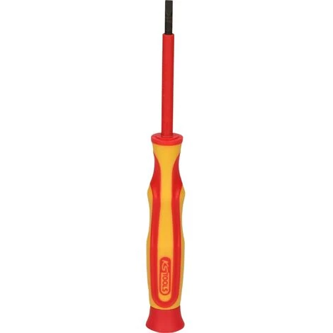 KSTOOLS® KS TOOLS Präzisions-Schraubendreher Mit Schutzisolierung Für Schlitzschrauben, 3,5mm