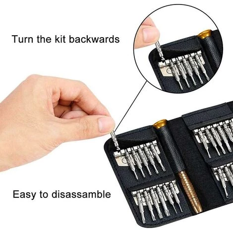 Kueatily 25-teiliges Präzisions-Schraubendreher-Set, 25-in-1-Mini-Schraubendreher-Werkzeugsatz