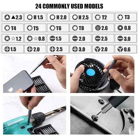 WERKZEUGE 24-in-1-Präzisions-Schraubendreher-Set Mit Etui, Magnetischer Präzisions-Schraubendreher, IPhone-Reparatur-Schraubendreher, Elektronischer Schraubendreher-Satz – Bild 3