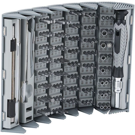 HAPPYSHOPPING 126-teiliges Schraubendreher-Set Mit 120 Starken CRV-Magnet-Bits, Multifunktionales Schraubendreher-Reparaturset Für Mobiltelefone, Computer, Haushaltsgeräte – Bild 4