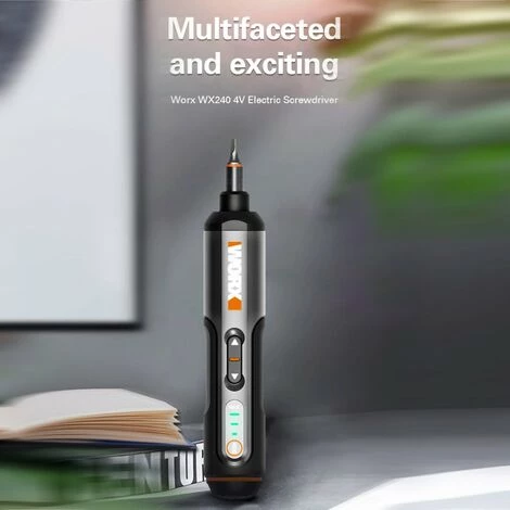 LIFCAUSAL Worx WX240 4 V USB Mini-Schraubendreher, Kabellos, Elektroschrauber, Schlauchhalter, DIY-Schraubendreher, Werkzeuggriff Mit 26-teiligem Bit, Manuelle Und Automatische Integration, 3-Gang-Drehmoment, Einhandbedienung, Lange Batterie – Bild 2