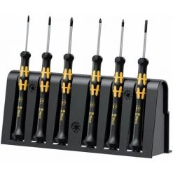 WERA 1550/6 ESD Elektroniker-Schraubendrehersatz + Rack. 9-teilig
