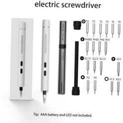 SUPERSELLER Elektrischer Schraubendreher, Kleines Set - Weiß