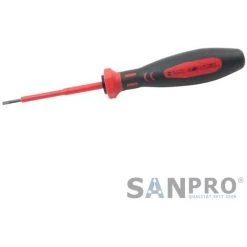 CIMCO - VDE-Elektriker-Schlitz-Schraubendreher, 3,5 X 0,6 Mm, Klingenlänge 100 Mm