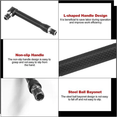 WERKZEUGE 10-teiliger Schraubendreher L-förmiger Verlängerungsgriff Doppelkopf-Innensechskant-Schraubendreher Flacher Torx-Schraubendreher-Kit Handwerkzeug – Bild 4