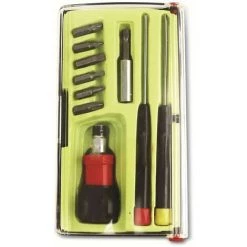 NO-NAME Ratschenbit-& Schraubendrehersatz, UNICRAFT, 10-tlg.