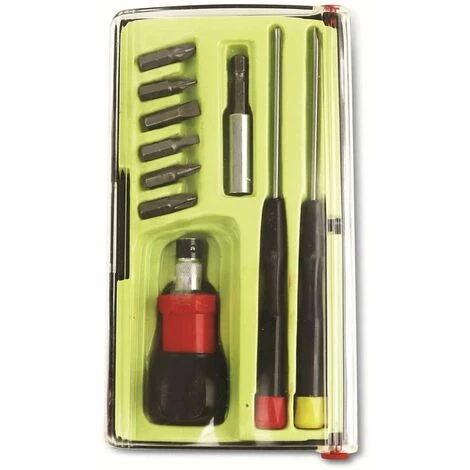 NO-NAME Ratschenbit-& Schraubendrehersatz, UNICRAFT, 10-tlg.