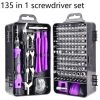 FUIENKO 110/115/135 In 1 Schraubendreher-satz Von Schraube Fahrer Bit Set Multi-funktion Präzision Handy Reparatur Gerät Hand Werkzeuge Torx Hex,purple