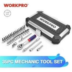 Fuienko 35PC Werkzeug Set Hause Instruments Set Von Tools Für Auto Reparatur Werkzeuge 1/4 "Dr. Buchse Set Ratsche Schlüssel,CHINA,35PC,SAE