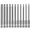 HEGUYEY 11 Stück Lange Torx-Schraubendreher-Bits, T6-T40 Magnetische Bits 100 Mm 1/4 Zoll Sechskantschaft Für Elektrische Schraubendreher Und Schraubendreher
