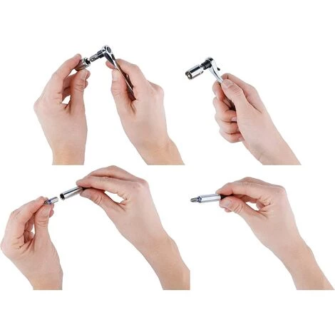 HEGUYEY 26er Set Schrauberbits Und Ratschen (extra Harte Qualität, Zubehör Für Bohrmaschine Und Schrauber) – Bild 3