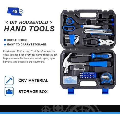 49Pcs Werkzeuge Set Haushalt Werkzeug Box Herramientas Schraubendreher Messer Hammer Holz Hand Auto Reparatur Ferramentas Durch Fuienko,CHINA,49 Pcs – Bild 2