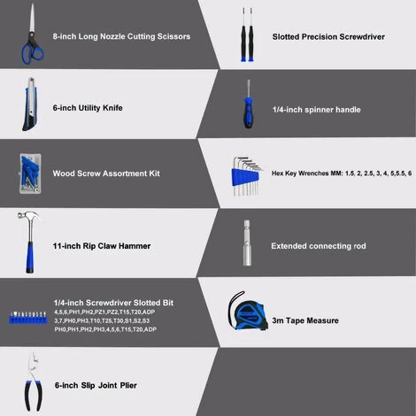 49Pcs Werkzeuge Set Haushalt Werkzeug Box Herramientas Schraubendreher Messer Hammer Holz Hand Auto Reparatur Ferramentas Durch Fuienko,CHINA,49 Pcs – Bild 3