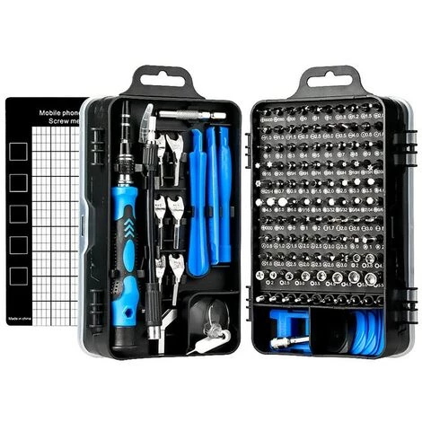 FUIENKO 135 In 1 Schraubendreher-set CRV Stahl Magnetische Schraubendreher-bits Reparatur Telefon PC Tool Kit Präzision Torx Hex Schraube Fahrer Hand Werkzeuge,Blau,135Pcs