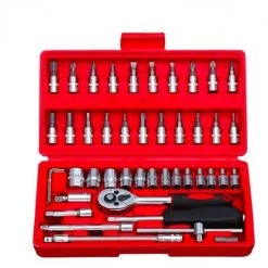 Fuienko Schraubenschlüssel Steckschlüssel Schraubendreher Haushalt Motorrad Auto Reparatur Werkzeug 46 Teile/satz Carbon Stahl Kombination Set