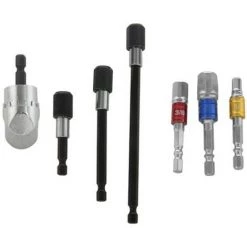 ECHOO 6pcs Elektrischer Akku-Bohrer-Schraubendreher 105 Grad 1/4 Zoll Starkes Magnetisches Bohrfutter Sechskantstangenverlängerung Mit 60 Mm / 100 Mm / 150 Mm