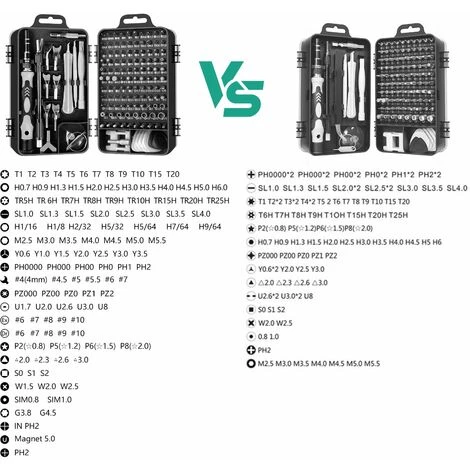 BEARSU 138 In 1 Mini-Schraubendreher-Set Precision Kit Tool Small Box Schraubendreher Laptop Demontage Für Tablet, Reparatur, Brille, Heimwerker, Uhr, Smartphone – Bild 2