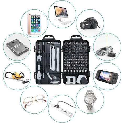 BEARSU 138 In 1 Mini-Schraubendreher-Set Precision Kit Tool Small Box Schraubendreher Laptop Demontage Für Tablet, Reparatur, Brille, Heimwerker, Uhr, Smartphone – Bild 5