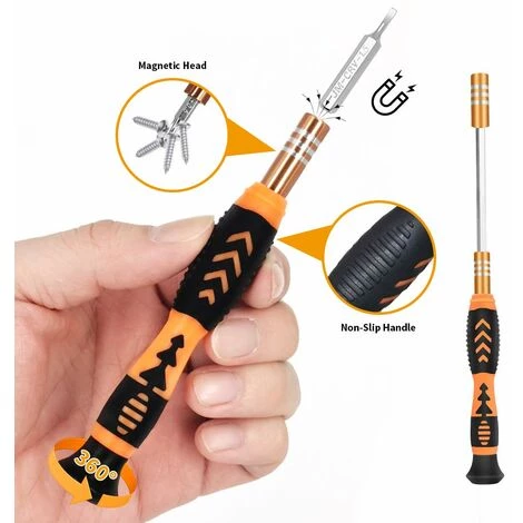 BEARSU 33 In 1 Präzisions-Schraubendreher-Kit, Mini-Schraubendreher Für Brillen, Telefon, PC, Uhr, Tablet, Kamera, Spielzeug – Bild 3