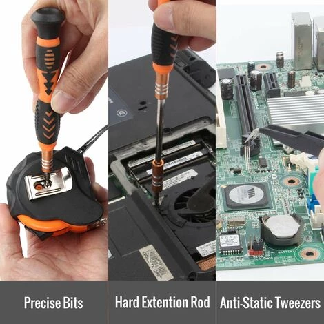 BEARSU 33 In 1 Präzisions-Schraubendreher-Kit, Mini-Schraubendreher Für Brillen, Telefon, PC, Uhr, Tablet, Kamera, Spielzeug – Bild 4