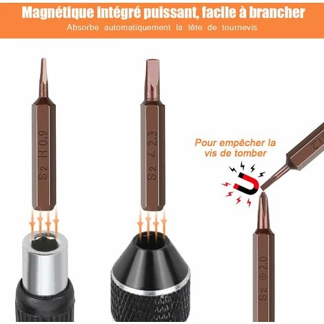 BEARSU 68-in-1-Präzisions-Schraubendreher-Kit, S2-Stahl-Schraubendreher-Reparaturwerkzeug Für Laptops, Computer, Brillen, Notebooks, Geräte – Bild 5