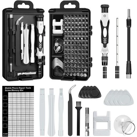 BEARSU 122 In 1 Mini-Präzisions-Schraubendreher-Set Kit Tool Small Box Schraubendreher Laptop-Demontage Für Reparatur, Brille, Heimwerker, Uhr, Smartphone
