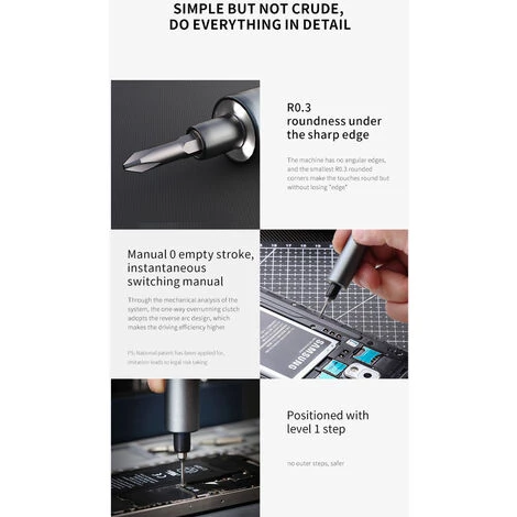 LIFCAUSAL IFu D2Plus Lithium-Elektro-Schraubendreher-Kit, Tragbarer Mini-Schraubendreher-Bit, Reparaturwerkzeug-Set Für Elektronik/Handy/Notebook/Uhr – Bild 5