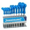 Silverline 2mm-10mm Innensechskant Stiftschlüssel Set Mit Quergriffen Im Metallständer