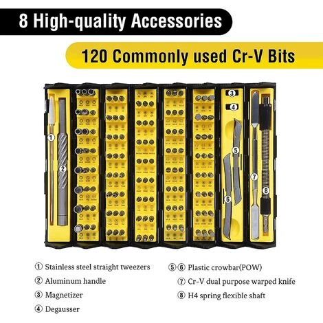HELLO KITTY BAIN Mini-Schraubwerkzeug-Set, 128 In 1 Präzisions-Magnet-Schraubwerkzeug-Set – Bild 4