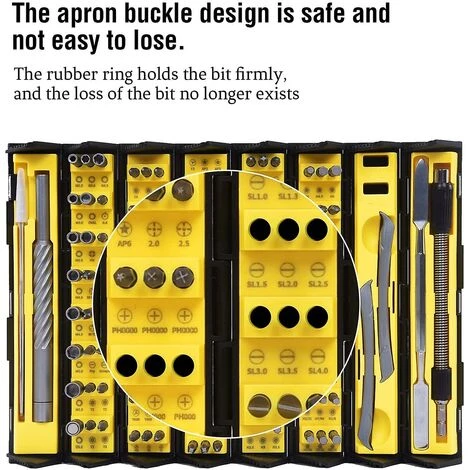 HELLO KITTY BAIN Mini-Schraubwerkzeug-Set, 128 In 1 Präzisions-Magnet-Schraubwerkzeug-Set – Bild 5