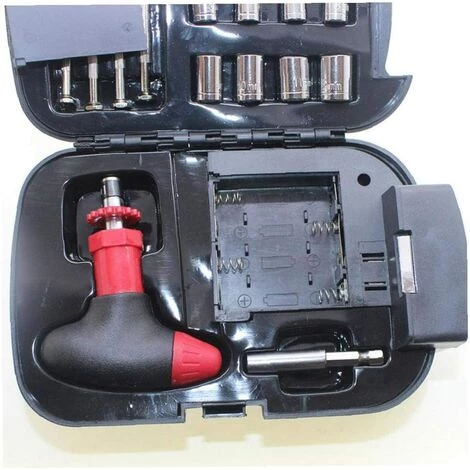 MONLY Schraubendreher-Sets Werkzeug-Taschenlampen-Box-Kit T-Bit-Ratschengriff-Hülsen-Taschenlampen-Hardware Tragbar 24 STÜCKE – Bild 3