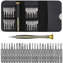 DECKON Präzisions-Schraubendreher Mini 25 In 1 Schraubendreher-Kit Reparaturwerkzeuge Für IPhone, Laptop, Uhr, Schmuck, Spielzeug, Brillen Usw. Schraubendreher-Kit-Set Mit Ledertasche