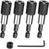 DECKON 4 Stück Magnetischer Bithalter, 1/4 Zoll 60 Mm Schlagschrauber-Bithalter, Magnetischer Schraubendreher-Bithalter Mit Sechskantschaft, Magnetische Schraubendreherverlängerung, Schraubendreher Mit Sechskantschaftverlängerung
