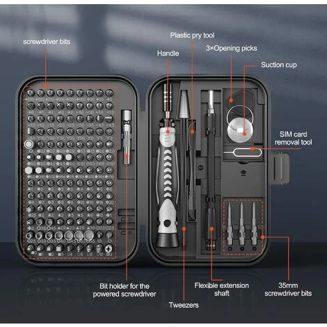 DECKON 130 In 1 Präzisions-Bit-Set, Torx-Schraubendreher-Set, Präzisions-Schraubendreher-Set, DIY-Reparaturwerkzeug-Set, Mini-Schraubendreher-Set Mit Koffer – Bild 2