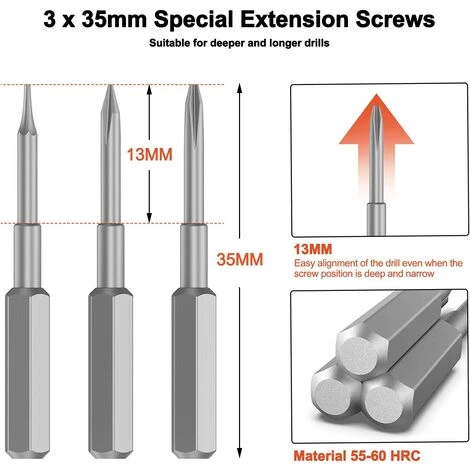 DECKON 130 In 1 Präzisions-Bit-Set, Torx-Schraubendreher-Set, Präzisions-Schraubendreher-Set, DIY-Reparaturwerkzeug-Set, Mini-Schraubendreher-Set Mit Koffer – Bild 3