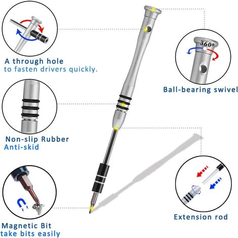 BENOBBY KIDS S2 Schraubendreher-Bit-Set Aus Legiertem Stahl, Für Laptop, Telefon, PC, IPhone, Samsung, Uhr, Brille, Computer, MacBook, MacBook Pro, IPad, Tablet Und Kamera – Bild 4