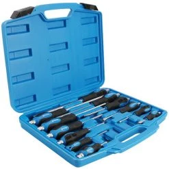 BENOBBY KIDS Schraubendreher-Set Mit Schlag-Bit BT034012 – Satz Mit 12 Schraubendrehern Mit Schlagkappe – Kreuz- Und Schlitzwerkzeuge – Klinge Aus Chrom-Vanadium-Stahl – Ergonomischer Griff