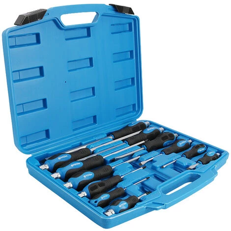 BENOBBY KIDS Schraubendreher-Set Mit Schlag-Bit BT034012 – Satz Mit 12 Schraubendrehern Mit Schlagkappe – Kreuz- Und Schlitzwerkzeuge – Klinge Aus Chrom-Vanadium-Stahl – Ergonomischer Griff