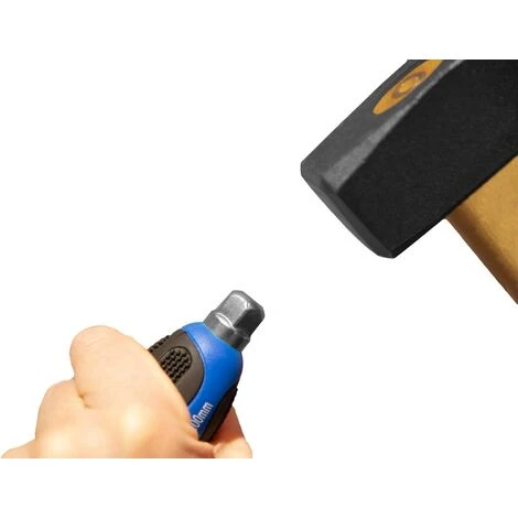 BENOBBY KIDS Schraubendreher-Set Mit Schlag-Bit BT034012 – Satz Mit 12 Schraubendrehern Mit Schlagkappe – Kreuz- Und Schlitzwerkzeuge – Klinge Aus Chrom-Vanadium-Stahl – Ergonomischer Griff – Bild 5