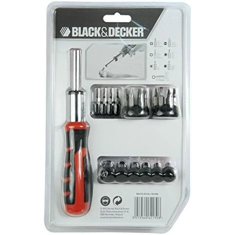 BLACK & DECKER S.of. Multi-Bit-Satz Mit Ratsche 29-tlg. Bdht0-62130 Black+decker – Bild 3