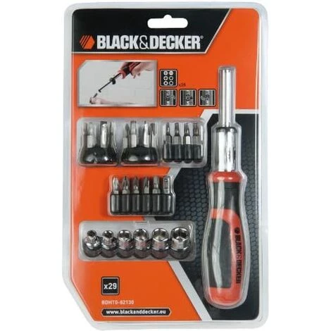 BLACK & DECKER S.of. Multi-Bit-Satz Mit Ratsche 29-tlg. Bdht0-62130 Black+decker – Bild 4