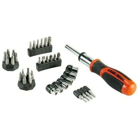BLACK & DECKER S.of. Multi-Bit-Satz Mit Ratsche 29-tlg. Bdht0-62130 Black+decker – Bild 5
