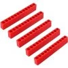 OUSUDELA 5 Stück Sechskant-Bit-Organizer Kunststoff 12-Loch-Schraubendreherband Für 6,5 Mm 12-Loch-Sechskantschaft-Bits Organizer Kunststoff-Schraubendreherkopf Bohrerbox Aufbewahrungsblock (rot)