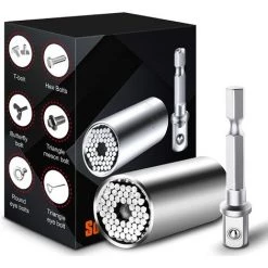 GDRHVFD Universal-Steckschlüssel, 2 Stück Mit 1/4-3/4-Zoll-Steckschlüssel Und Bohrmaschinenadapter, DIY-Geschenk Für Holzarbeiter-Werkzeugzubehör