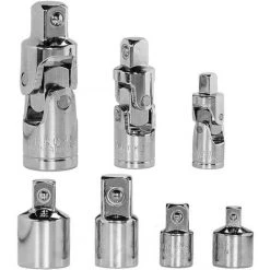 GDRHVFD 3-teiliges Universalgelenk 1/2" 1/4" 3/8" + 4 Reduzieradapter Für Ratschenschlüsseleinsätze 1/2" 3/8" 1/4" Werkzeugzubehör