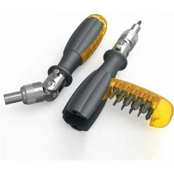 ECHOO 11-in-1-Schraubendreher, Magnetisches Ratschen-Schraubendreher-Set Mit 10 Austauschbaren Bits, 180°-Rotationswerkzeug-Schraubendreher-Set Für Elektrische Reparatur, Installation, Wartung