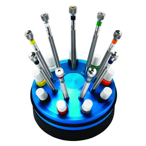 SELVA Schraubendreher-Satz, 9 Stück, Mehrfarbig, Auf Drehsockel, 0,60 - 2,00 Mm, 35 - 40 HRC – Bild 2