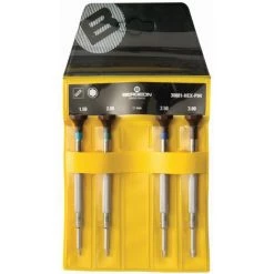 BERGEON Schraubendreher-Satz 4 Stück Mit 6-kant-Klingen