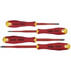 FELO ERGONIC VDE E-Slim - Schraubendrehersatz Mit 3K-Griff, 4-teilig
