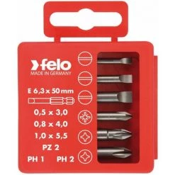 FELO Profi Bit-Box Industrie, E 6,3 X 50 Mm, 6-tlg.